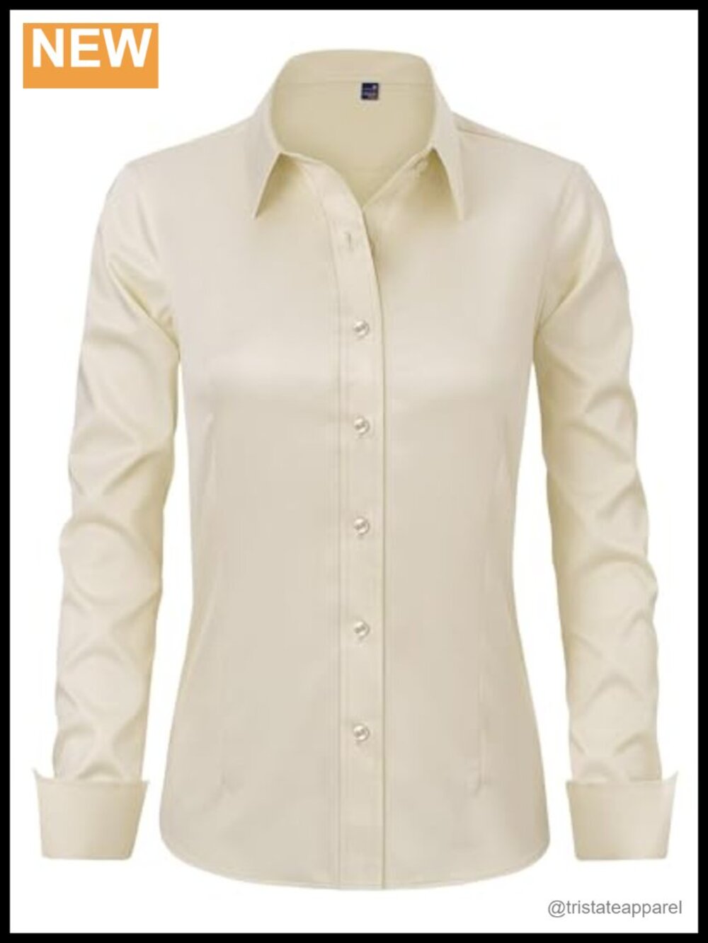 Women's Long Sleeve Button Down Shirt Wrinkle-Free Business Casual Blouse